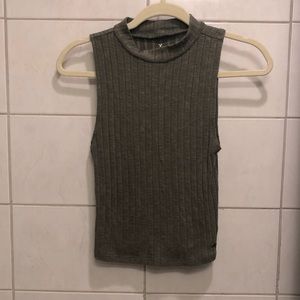 Ribbed Mock Neck Top